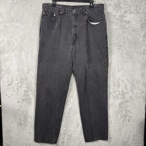 Vintage Levis 550 Men's 38x32 Jeans Black Denim Relaxed Fit Straight‎ Y2K 1999
